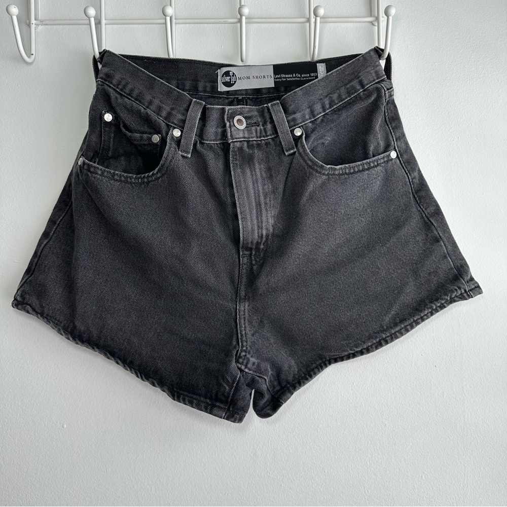 Classic Black Denim Jean Shorts